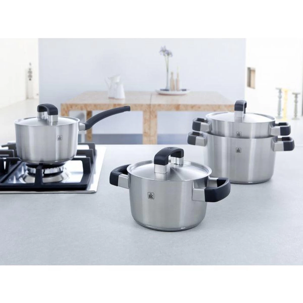 BK Conical Cool Pannenset - 5-delig - RVS - Geschikt Voor Alle Warmtebronnen 3 BK Conical Cool Pannenset - 5-delig - RVS - Geschikt Voor Alle Warmtebronnen