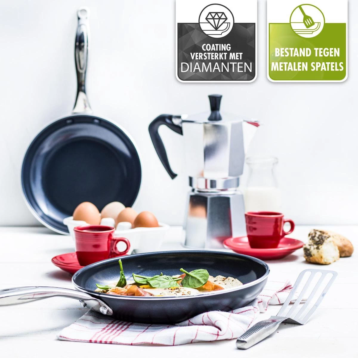 GreenPan Brussels Koekenpan 20cm - Zwart - Inductie - PFAS-vrij 10 GreenPan Brussels Koekenpan 20cm - Zwart - Inductie - PFAS-vrij - Afbeelding 8