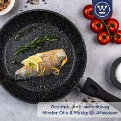 Westinghouse Koekenpan Inductie - Ø 24 Cm - Zwart Marmer - Geschikt Voor Alle Warmtebronnen -Woonkeuken Winkel 1200x1200 399