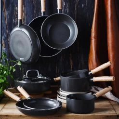 GreenChef Vintage Wokpan 28cm/3.7L - Zwart - Inductie - PFAS-vrij -Woonkeuken Winkel 1200x1200 4