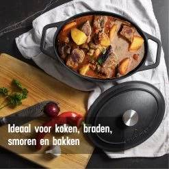 Gietijzeren Braadpan - Sudderpan Zwart Van Daumonet - Ovaal - Ø 29 Cm - 3 Liter - 100% PFAS & PFOA Vrij - Emaille - Geschikt Voor Alle Warmtebronnen - Elektrisch - Gas - Halogeen - Inductie - Keramisch - Vaatwasserbestendig 17 Gietijzeren Braadpan - Sudderpan Zwart Van Daumonet - Ovaal - Ø 29 Cm - 3 Liter - 100% PFAS & PFOA Vrij - Emaille - Geschikt Voor Alle Warmtebronnen - Elektrisch - Gas - Halogeen - Inductie - Keramisch - Vaatwasserbestendig -Woonkeuken Winkel 1200x1200 431