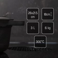 Gietijzeren Braadpan - Sudderpan Zwart Van Daumonet - Ovaal - Ø 29 Cm - 3 Liter - 100% PFAS & PFOA Vrij - Emaille - Geschikt Voor Alle Warmtebronnen - Elektrisch - Gas - Halogeen - Inductie - Keramisch - Vaatwasserbestendig 20 Gietijzeren Braadpan - Sudderpan Zwart Van Daumonet - Ovaal - Ø 29 Cm - 3 Liter - 100% PFAS & PFOA Vrij - Emaille - Geschikt Voor Alle Warmtebronnen - Elektrisch - Gas - Halogeen - Inductie - Keramisch - Vaatwasserbestendig -Woonkeuken Winkel 1200x1200 434