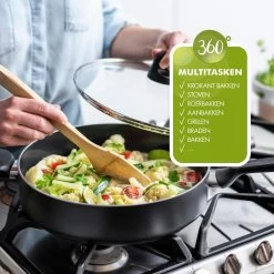 GreenPan Memphis Koekenpan 20cm - Zwart - Inductie - PFAS-vrij -Woonkeuken Winkel 1200x1200 462