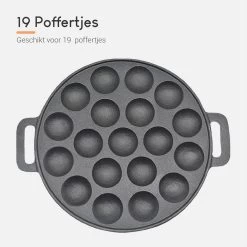Ocina Poffertjespan – Combo Pack – 19 Poffertjes – Poffertjesmaker – Poffertjespan Inductie – Poffertjespan Electrisch – Gietijzeren Pan - Inclusief Doseerfles, Handvaten, 6x Poffertjesvorken En Invetkwast – Gratis Receptenboek 14 Ocina Poffertjespan – Combo Pack – 19 Poffertjes – Poffertjesmaker – Poffertjespan Inductie – Poffertjespan Electrisch – Gietijzeren Pan - Inclusief Doseerfles, Handvaten, 6x Poffertjesvorken En Invetkwast – Gratis Receptenboek -Woonkeuken Winkel 1200x1200 486