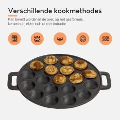 Ocina Poffertjespan – Combo Pack – 19 Poffertjes – Poffertjesmaker – Poffertjespan Inductie – Poffertjespan Electrisch – Gietijzeren Pan - Inclusief Doseerfles, Handvaten, 6x Poffertjesvorken En Invetkwast – Gratis Receptenboek 15 Ocina Poffertjespan – Combo Pack – 19 Poffertjes – Poffertjesmaker – Poffertjespan Inductie – Poffertjespan Electrisch – Gietijzeren Pan - Inclusief Doseerfles, Handvaten, 6x Poffertjesvorken En Invetkwast – Gratis Receptenboek -Woonkeuken Winkel 1200x1200 487