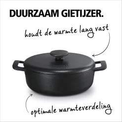 Brabantia The Dutch Braadpan - Matt Black - 28 Cm - Gietijzer -Woonkeuken Winkel 1200x1200 498