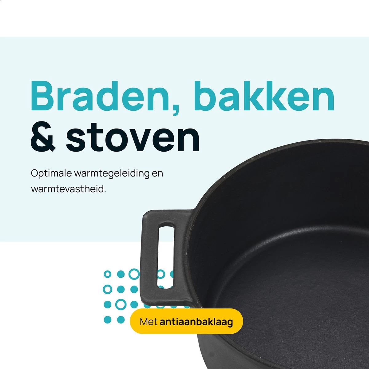 MOA Gietijzeren Braadpan - Inhoud 7,1 Liter - 29CM - Rond - Alle Warmtebronnen - Ook Voor Inductie - Gewicht 7,6 Kg - Zwart - MC29B 6 MOA Gietijzeren Braadpan - Inhoud 7,1 Liter - 29CM - Rond - Alle Warmtebronnen - Ook Voor Inductie - Gewicht 7,6 Kg - Zwart - MC29B - Afbeelding 4