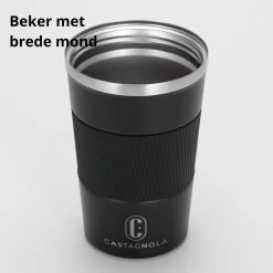 Castagnola Design RVS Koffiebeker To Go - Zwart - 380ml - Thermosbeker - Theebeker -Woonkeuken Winkel 1200x1200 609