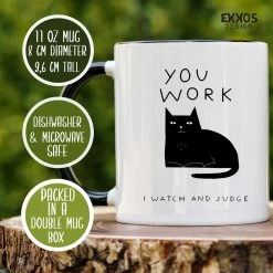 I Work Hard Kat Mok - Katten - Juf Cadeau - Meester Cadeau - Verjaardagscadeau - Cadeau - Verjaardag Cadeau Man - Cadeau Voor Man - Cadeau Voor Vrouw - Mokken - Theeglazen - Koffiekopjes -Woonkeuken Winkel 1200x1200 672