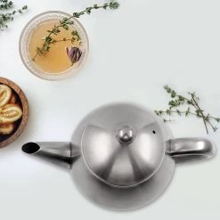 Vaja Valerie - Theepot Met Filter - Dubbelwandig - RVS - 1.2L -Woonkeuken Winkel 1200x1200 690