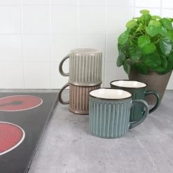 OTIX Koffiekopjes - Met Oor - Set Van 4 - Aardewerk - 250 Ml -Woonkeuken Winkel 1200x1200 709