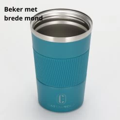 Castagnola Design RVS Koffiebeker To Go - Blauw - 380ml - Thermosbeker - Theebeker -Woonkeuken Winkel 1200x1200 718