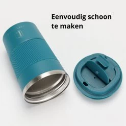 Castagnola Design RVS Koffiebeker To Go - Blauw - 380ml - Thermosbeker - Theebeker -Woonkeuken Winkel 1200x1200 719