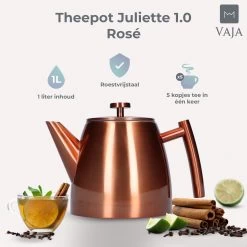 Vaja® Theepot Juliette Rosé Dubbelwandig 18 Vaja® Theepot Juliette Rosé Dubbelwandig -Woonkeuken Winkel 1200x1200 723