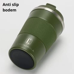 Castagnola Design RVS Koffiebeker To Go - Groen - 380ml - Thermosbeker - Theebeker -Woonkeuken Winkel 1200x1200 744
