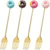 Gebaksvorkjes Donut Set Van 4 Taartvorkjes - Goud -Woonkeuken Winkel 1200x1200 785