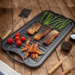 Nuovva Dubbelzijdig Gietijzeren Grillplaat - 50cm X 26cm -Woonkeuken Winkel 1200x1200 79