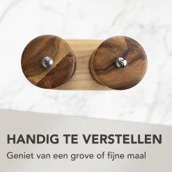 Nimma® Peper En Zoutmolen Set - Incl Navul Lepel - Verstelbare Maalgraad - Acacia Hout -Woonkeuken Winkel 1200x1200 842