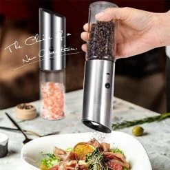 101Products Peper- & Zoutmolen Elektrisch - USB Oplaadbaar - Pepermolen - Zoutmolen - RVS -Woonkeuken Winkel 1200x1200 851