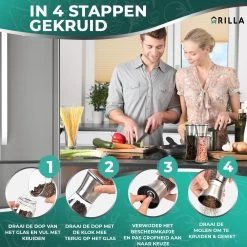 Peper En Zoutmolen Set - RVS Zout En Peperstel - Zoutvaatje En Pepermolen - 2 In 1 -Woonkeuken Winkel 1200x1200 863