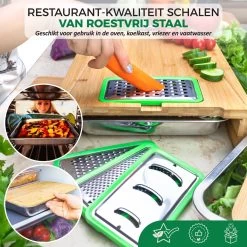 Ecowize 3-in-1 Bamboe Snijplank Met Opvangbak - Snijplank Hout Incl. 3 Roestvrijstalen Opvangbakjes Met Bamboe Deksel, 4 Inzetbare Raspen - Groentesnijder, Hakblok, Borrelplank, Tapasplank, Broodplank - 40x30cm - Duurzaam Cadeau -Woonkeuken Winkel 1200x1200 881