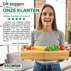 Ecowize 3-in-1 Bamboe Snijplank Met Opvangbak - Snijplank Hout Incl. 3 Roestvrijstalen Opvangbakjes Met Bamboe Deksel, 4 Inzetbare Raspen - Groentesnijder, Hakblok, Borrelplank, Tapasplank, Broodplank - 40x30cm - Duurzaam Cadeau -Woonkeuken Winkel 1200x1200 883