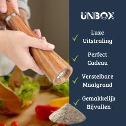UNBOX Peper En Zoutmolen Set - Pepermolen - Zoutmolen - BBQ Accesoires - Acacia Hout - RVS 9 UNBOX Peper En Zoutmolen Set - Pepermolen - Zoutmolen - BBQ Accesoires - Acacia Hout - RVS -Woonkeuken Winkel 1200x1200 936