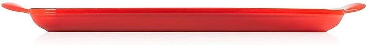 Le Creuset - Gietijzeren Grillplaat - 32x22cm - Kersenrood 6 Le Creuset - Gietijzeren Grillplaat - 32x22cm - Kersenrood - Afbeelding 4