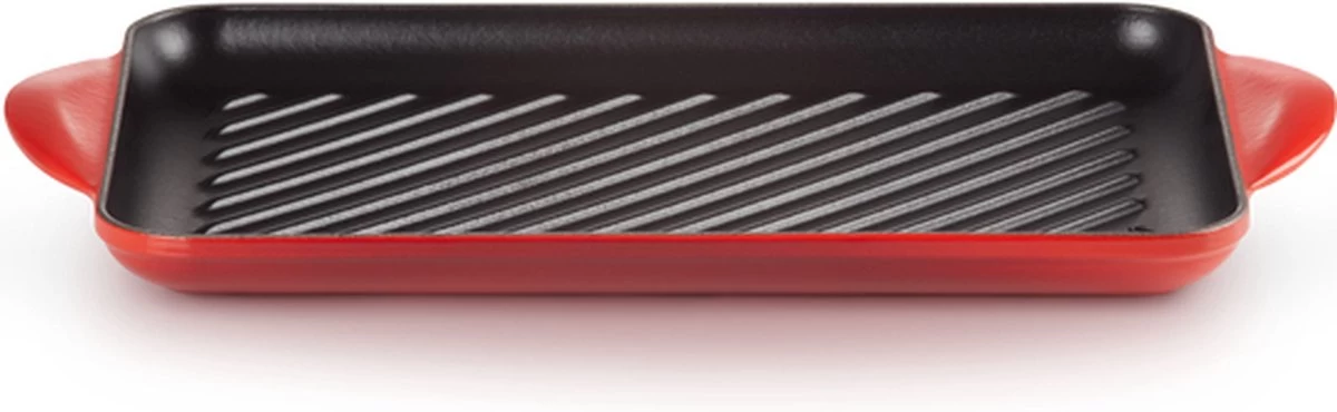 Le Creuset - Gietijzeren Grillplaat - 32x22cm - Kersenrood 4 Le Creuset - Gietijzeren Grillplaat - 32x22cm - Kersenrood - Afbeelding 2
