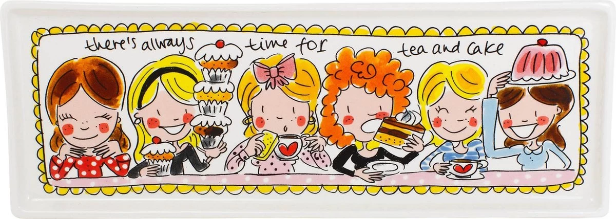 Blond Amsterdam Even Bijkletsen Cakeschaal - 33 Cm 3 Blond Amsterdam Even Bijkletsen Cakeschaal - 33 Cm