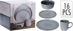 Excellent Serviesset - Servies - 16 Stuks - Aardewerk - Grijs -Woonkeuken Winkel 1200x516 1