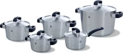 BK Conical Cool Pannenset - 5-delig - RVS - Geschikt Voor Alle Warmtebronnen 41 BK Conical Cool Pannenset - 5-delig - RVS - Geschikt Voor Alle Warmtebronnen -Woonkeuken Winkel 1200x525