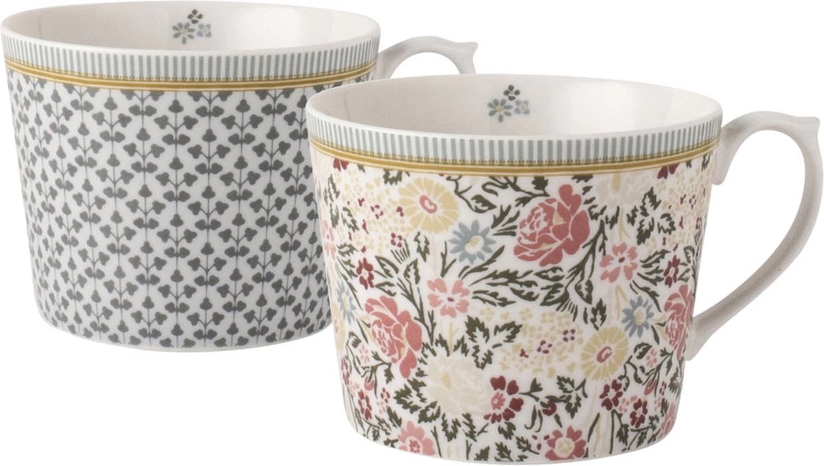 Laura Ashley Giftset 2 Bekers Assorti Bloem 30 Cl. 3 Laura Ashley Giftset 2 Bekers Assorti Bloem 30 Cl.