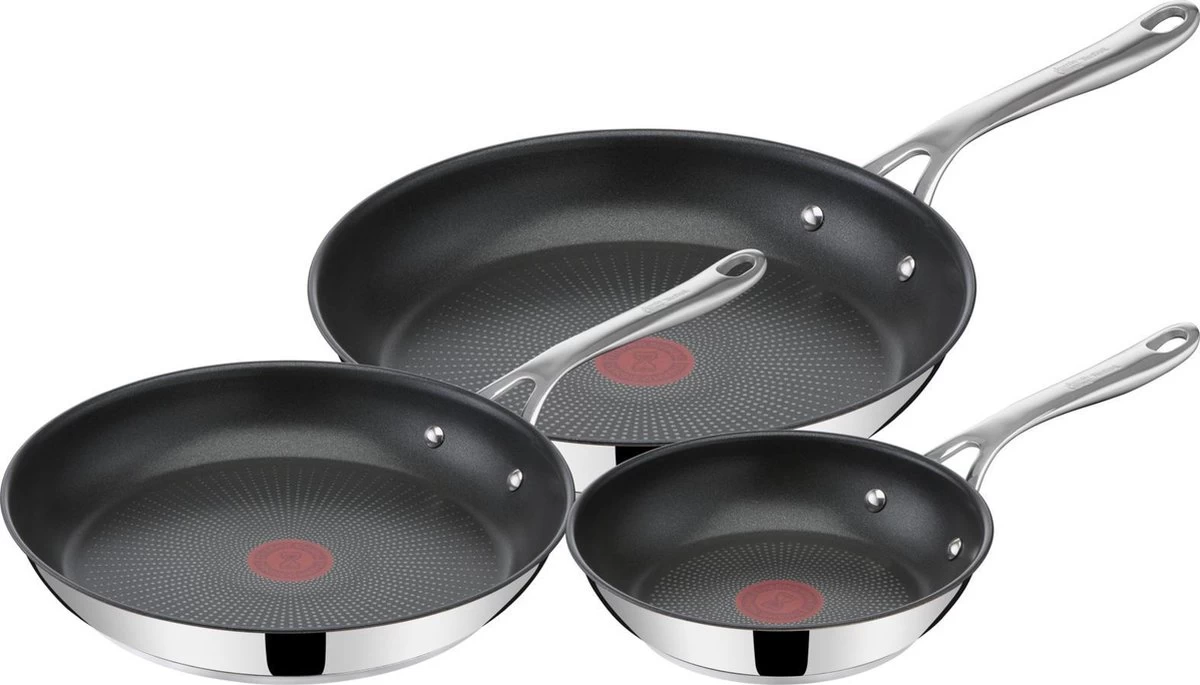Tefal Jamie Oliver Cooks Direct On Pannenset - 3 Stuks 3 Tefal Jamie Oliver Cooks Direct On Pannenset - 3 Stuks