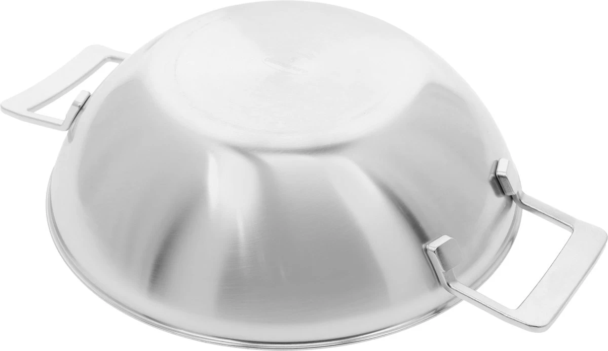 Demeyere Industry 5 RVS Wokpan – Wokpan Inductie – 30 Cm –2 Handvaten – PTFE-vrij 7 Demeyere Industry 5 RVS Wokpan – Wokpan Inductie – 30 Cm –2 Handvaten – PTFE-vrij - Afbeelding 5
