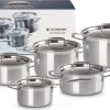 Le Creuset RVS Kookpan 18cm / 20cm / 24cm + Lage Kookpan 20cm + Steelpan 16cm -Woonkeuken Winkel 1200x707 4