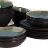 Palmer Serviesset Lotus Stoneware 6-persoons 24-delig Zwart Turquoise -Woonkeuken Winkel 1200x707 5