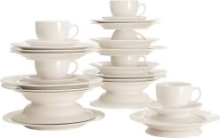 Maxwell And Williams White Basic Rim Koffie- En Dinerset - 30-delig - Wit