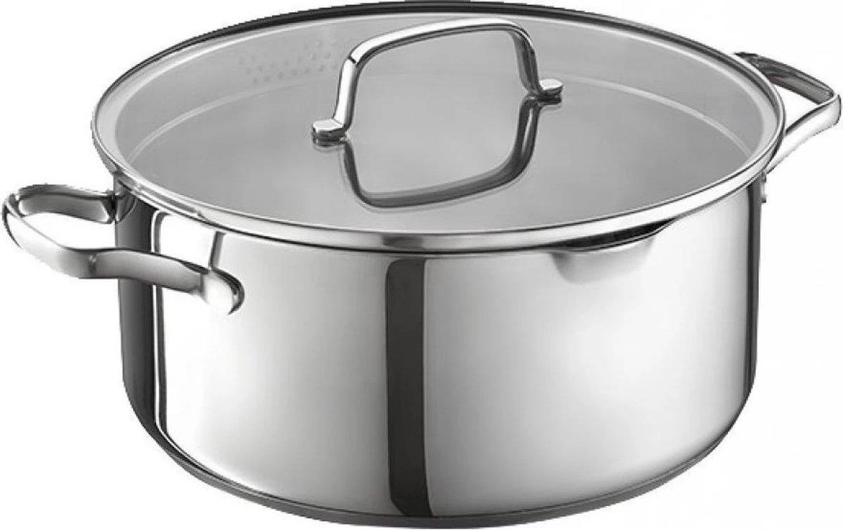 Masterchef - RVS Braadpan Met Glazen Deksel - 20 Cm 3 Masterchef - RVS Braadpan Met Glazen Deksel - 20 Cm