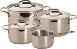 Sola Pannenset Mirage - 4 Delig - Ø 16,16,18,20 Cm - Zilver - RVS - Sandwichbodem -Woonkeuken Winkel 1200x770
