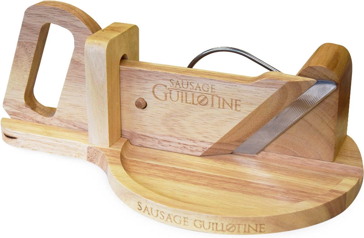 MikaMax Worst Guillotine - Worstsnijder - Worst Snijplank - Sausage Guillotine - Makkelijk Schoon Te Maken - RVS Mes - Bamboe - 30 X 19cm 6 MikaMax Worst Guillotine - Worstsnijder - Worst Snijplank - Sausage Guillotine - Makkelijk Schoon Te Maken - RVS Mes - Bamboe - 30 X 19cm - Afbeelding 4