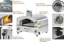 Bighorn Outdoor Edelstaal Gas Pizza Oven - Draagbare Gas Barbecue - Edelstaal -Model SRGG20001 18 Bighorn Outdoor Edelstaal Gas Pizza Oven - Draagbare Gas Barbecue - Edelstaal -Model SRGG20001 -Woonkeuken Winkel 1200x787 3