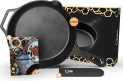Ocina Gietijzeren Pan – ø30,5cm - Skillet - Koekenpan – Hapjespan – Koekenpan Inductie – Koekenpannenset - Gietijzeren Pan Bbq - Gietijzer