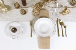 LeRijn® Serviesset Deventer 6 Persoons - 18 Delig - Licht Crème Wit Met Gouden Rand En Motief - Dinerborden - Soepborden - Dessertborden - Borden Servies - Bordenset -Woonkeuken Winkel 1200x793 2