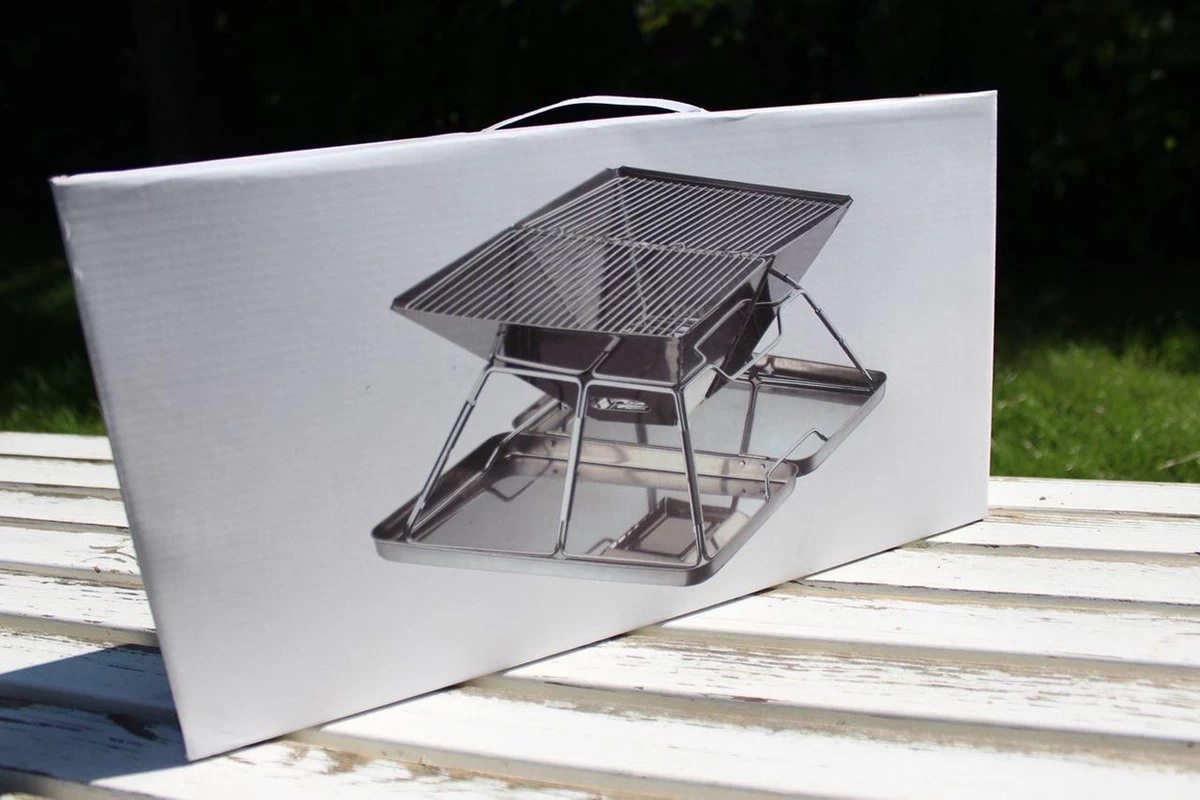 United Entertainment - Opvouwbare Houtskoolbarbecue - RVS - Met Koffer En Draagtas 7 United Entertainment - Opvouwbare Houtskoolbarbecue - RVS - Met Koffer En Draagtas - Afbeelding 5