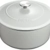 MOA Gietijzeren Braadpan - Inhoud 7,2 Liter - 30CM - Rond - Alle Warmtebronnen - Ook Voor Inductie - Gewicht 7,3 Kg - Wit - C30W -Woonkeuken Winkel 1200x823