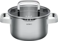 Sola Pannenset Juvia - 4 Delig - Ø 16,16,18,20 Cm - Zilver - RVS - Sandwichbodem -Woonkeuken Winkel 1200x854