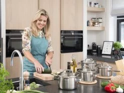 Sola Pannenset Juvia - 4 Delig - Ø 16,16,18,20 Cm - Zilver - RVS - Sandwichbodem -Woonkeuken Winkel 1200x906