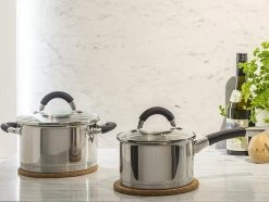 Sola Pannenset Venice - 4 Delig - Ø 16,16,18,20 Cm - Zilver - RVS - Sandwichbodem -Woonkeuken Winkel 1200x906 9