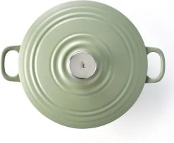 BK Bourgogne Braadpan Ø 24 Cm - Groen - Gietijzer - Inductie -Woonkeuken Winkel 1200x993